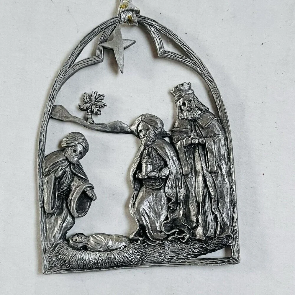 Camco PewterThree Kings‎ Baby Jesus Religious Ornament Christmas Home Decor